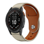 For Garmin Fenix 8/7X/6X/5X 26mm / Beige
