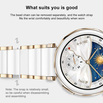xDfind Ceramic Stainless Steel Watch Band, For Huawei Watch GT 6 41mm / GT 5 Pro 42mm