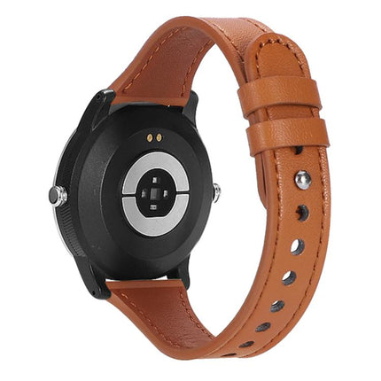 xDfind Double Ring Single Rivet Genuine Leather Watch Band, 20mm, 22mm