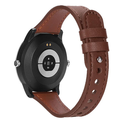 xDfind Double Ring Single Rivet Genuine Leather Watch Band, 20mm, 22mm