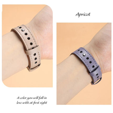 xDfind Double Ring Single Rivet Genuine Leather Watch Band, 20mm, 22mm