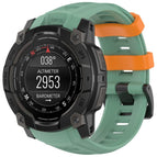 For Garmin Instinct 3 AMOLED 50mm / Solar 50mm / Rainforest Green + Orange