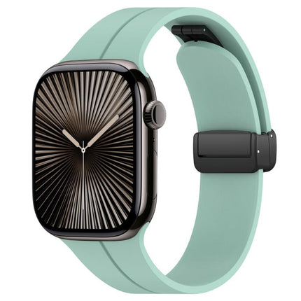 xDfind  Flat Head Groove Folding Black Buckle Silicone Watch Band, For Apple Watch 42 / 44 / 45 / 46 / 49mm, For Apple Watch 38 / 40 / 41 / S10 42mm