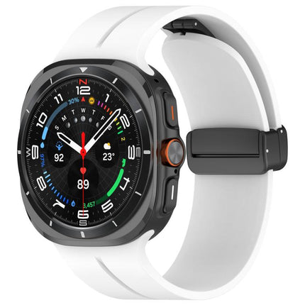 xDfind  Flat Head Groove Folding Black Buckle Silicone Watch Band, For Samsung Galaxy Watch Ultra / Ultra 2025, For Samsung Galaxy Watch8 / 8 Classic, For Samsung Galaxy Watch 7 / 6 / 5 / FE
