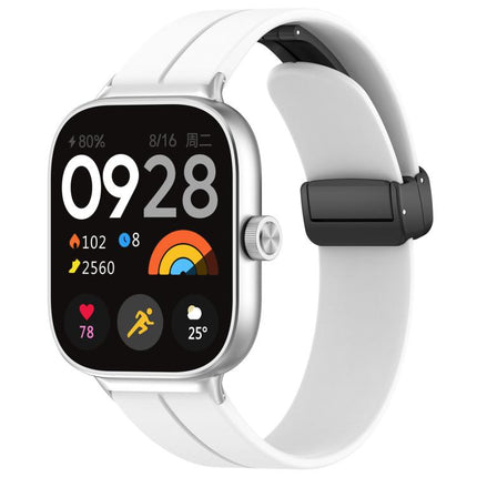 xDfind  Flat Head Groove Folding Black Buckle Silicone Watch Band, For Xiaomi Band 10 Pro / 9 Pro / Redmi Watch 6, For Redmi Watch 3 Active / Watch 3 Lite