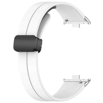 xDfind  Flat Head Groove Folding Black Buckle Silicone Watch Band, For Xiaomi Band 10 Pro / 9 Pro / Redmi Watch 6, For Redmi Watch 3 Active / Watch 3 Lite