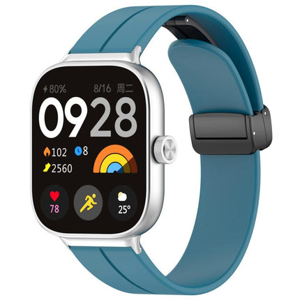 xDfind  Flat Head Groove Folding Black Buckle Silicone Watch Band, For Xiaomi Band 10 Pro / 9 Pro / Redmi Watch 6, For Redmi Watch 3 Active / Watch 3 Lite