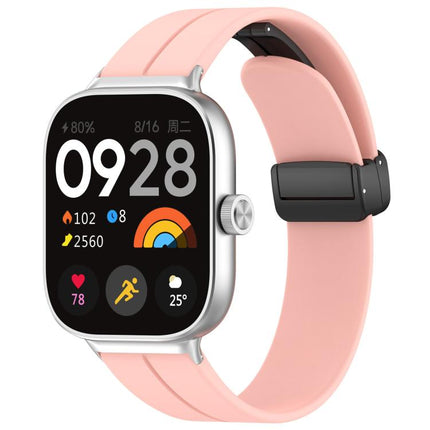 xDfind  Flat Head Groove Folding Black Buckle Silicone Watch Band, For Xiaomi Band 10 Pro / 9 Pro / Redmi Watch 6, For Redmi Watch 3 Active / Watch 3 Lite