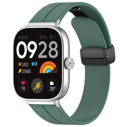 xDfind  Flat Head Groove Folding Black Buckle Silicone Watch Band, For Xiaomi Band 10 Pro / 9 Pro / Redmi Watch 6, For Redmi Watch 3 Active / Watch 3 Lite