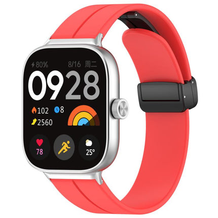 xDfind  Flat Head Groove Folding Black Buckle Silicone Watch Band, For Xiaomi Band 10 Pro / 9 Pro / Redmi Watch 6, For Redmi Watch 3 Active / Watch 3 Lite