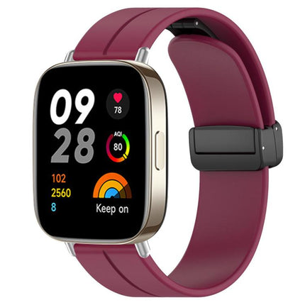 xDfind  Flat Head Groove Folding Black Buckle Silicone Watch Band, For Redmi Watch 3