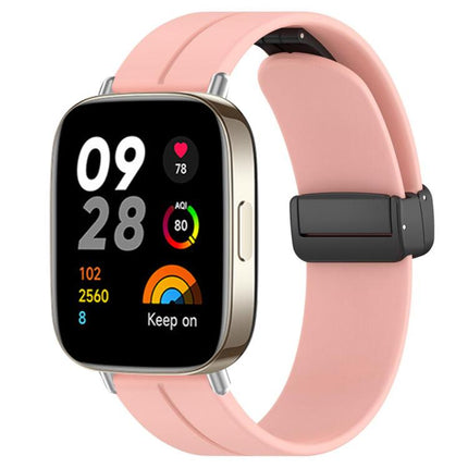 xDfind  Flat Head Groove Folding Black Buckle Silicone Watch Band, For Redmi Watch 3