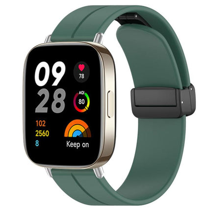 xDfind  Flat Head Groove Folding Black Buckle Silicone Watch Band, For Redmi Watch 3