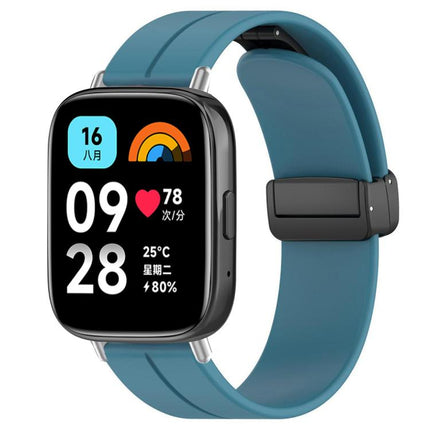 xDfind  Flat Head Groove Folding Black Buckle Silicone Watch Band, For Xiaomi Band 10 Pro / 9 Pro / Redmi Watch 6, For Redmi Watch 3 Active / Watch 3 Lite