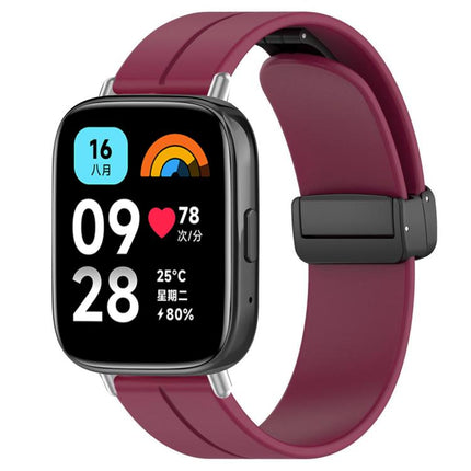 xDfind  Flat Head Groove Folding Black Buckle Silicone Watch Band, For Xiaomi Band 10 Pro / 9 Pro / Redmi Watch 6, For Redmi Watch 3 Active / Watch 3 Lite