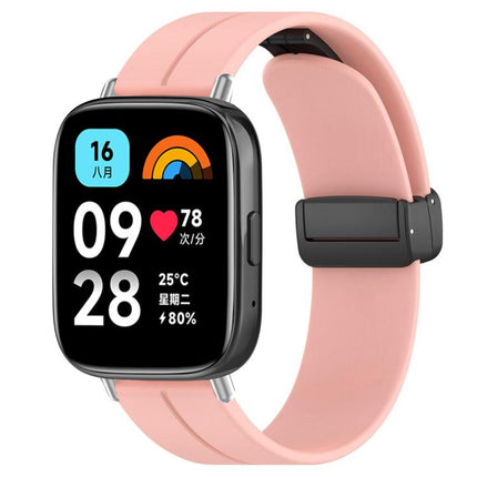 xDfind  Flat Head Groove Folding Black Buckle Silicone Watch Band, For Xiaomi Band 10 Pro / 9 Pro / Redmi Watch 6, For Redmi Watch 3 Active / Watch 3 Lite