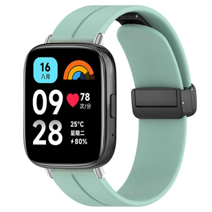 xDfind  Flat Head Groove Folding Black Buckle Silicone Watch Band, For Xiaomi Band 10 Pro / 9 Pro / Redmi Watch 6, For Redmi Watch 3 Active / Watch 3 Lite