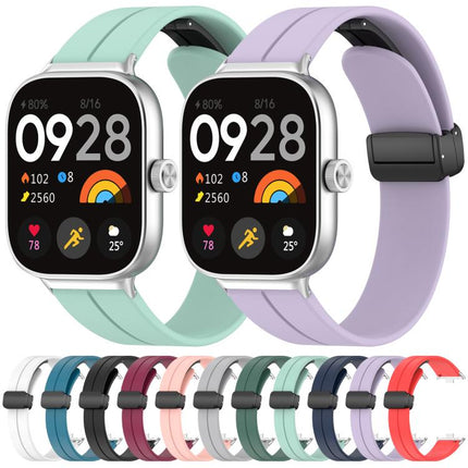 xDfind  Flat Head Groove Folding Black Buckle Silicone Watch Band, For Xiaomi Band 10 Pro / 9 Pro / Redmi Watch 6, For Redmi Watch 3 Active / Watch 3 Lite