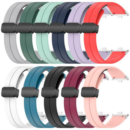 xDfind  Flat Head Groove Folding Black Buckle Silicone Watch Band, For Xiaomi Band 10 Pro / 9 Pro / Redmi Watch 6, For Redmi Watch 3 Active / Watch 3 Lite