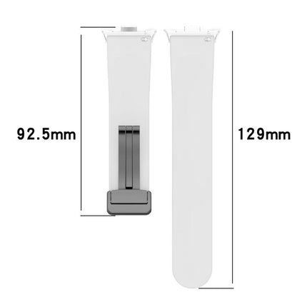xDfind  Flat Head Groove Folding Black Buckle Silicone Watch Band, For Xiaomi Band 10 Pro / 9 Pro / Redmi Watch 6, For Redmi Watch 3 Active / Watch 3 Lite