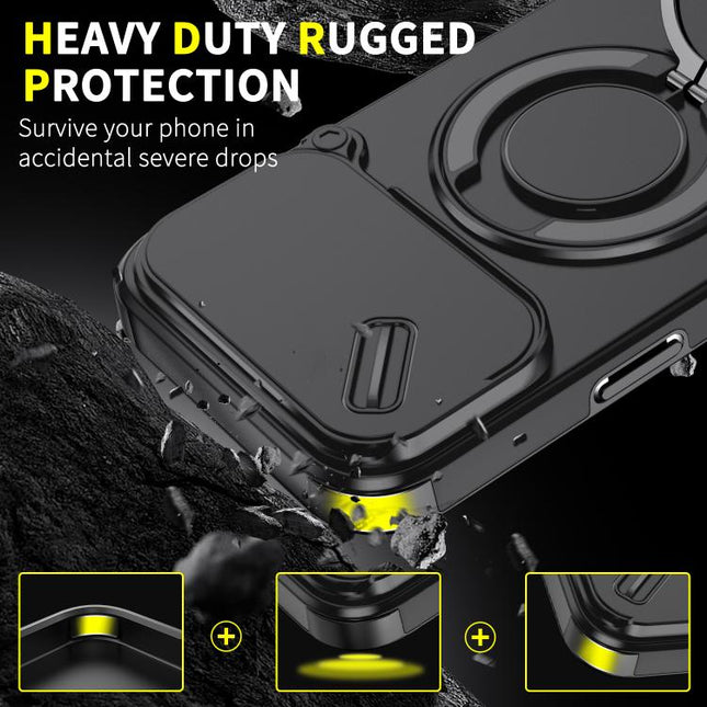 Sliding Camshield Ring Holder Phone Case, For iPhone 17 Pro Max, For iPhone 17 Pro, For iPhone 17