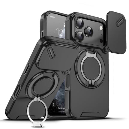 Sliding Camshield Ring Holder Phone Case, For iPhone 18, For iPhone 18 Pro, For iPhone 18 Pro Max