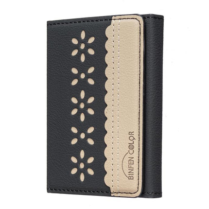 BFK25 BINFEN Color Flowers Magsafe Magnetic Leather Card Bag
