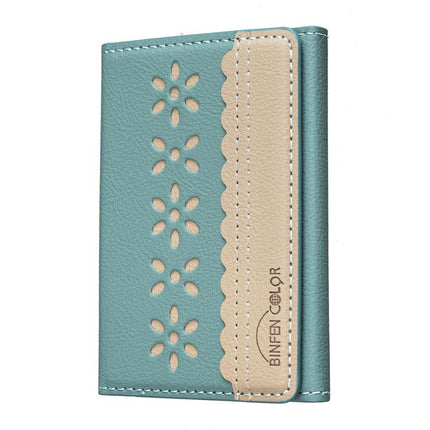 BFK25 BINFEN Color Flowers Magsafe Magnetic Leather Card Bag