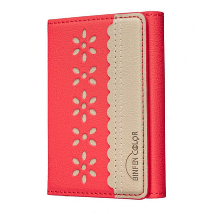BFK25 BINFEN Color Flowers Magsafe Magnetic Leather Card Bag