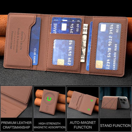 BFK24 Diamond Embossed Magsafe Magnetic Leather Card Bag