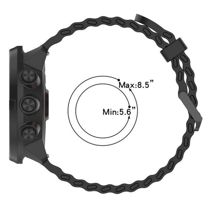 xDfind Ocean Dual Pin Buckle Silicone Watch Band, For Suunto 9 / 7 / Spartan Sport