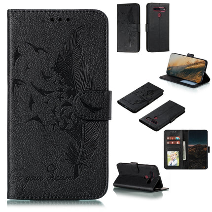 Feather Pattern Litchi Texture Horizontal Flip Leather Case with Wallet & Holder & Card Slots, For LG K41S / K51S, For LG K61, For Huawei Enjoy 20, For Motorola Moto G Stylus