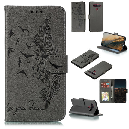 Feather Pattern Litchi Texture Horizontal Flip Leather Case with Wallet & Holder & Card Slots, For LG K41S / K51S, For LG K61, For Huawei Enjoy 20, For Motorola Moto G Stylus