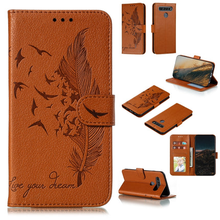 Feather Pattern Litchi Texture Horizontal Flip Leather Case with Wallet & Holder & Card Slots, For LG K41S / K51S, For LG K61, For Huawei Enjoy 20, For Motorola Moto G Stylus