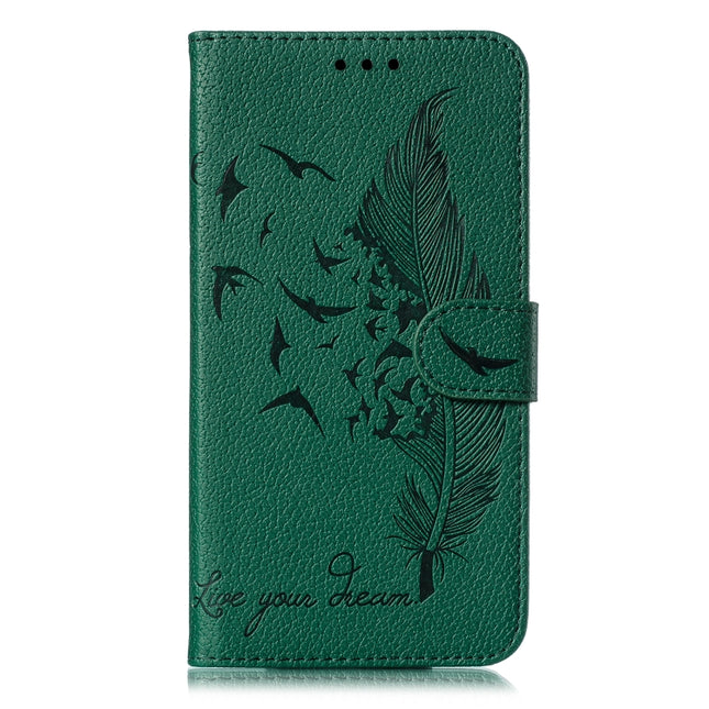 Feather Pattern Litchi Texture Horizontal Flip Leather Case with Wallet & Holder & Card Slots, For Huawei Honor 9X Lite, For Huawei Honor Play 4, For Samsung Galaxy A01 Core, For Samsung Galaxy M31s