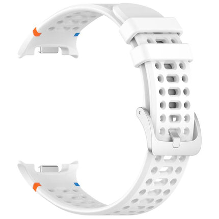 xDfind Alloy Silver Buckle Breathable Hole Silicone Watch Band, For Galaxy Watch9 / 8 / 8 Classic