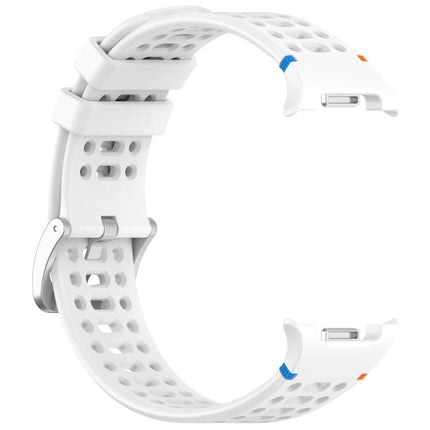 xDfind Alloy Silver Buckle Breathable Hole Silicone Watch Band, For Galaxy Watch9 / 8 / 8 Classic