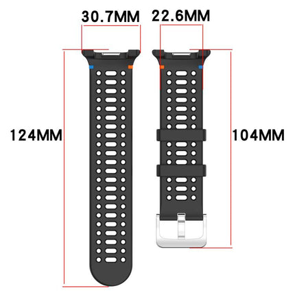 xDfind Alloy Silver Buckle Breathable Hole Silicone Watch Band, For Galaxy Watch9 / 8 / 8 Classic