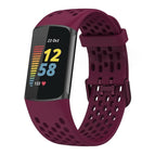 For Fitbit Charge 6 / 5 / Wine Red