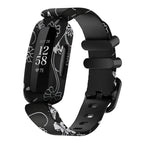 For Fitbit Ace 3 / Inspire2 / Black Flower