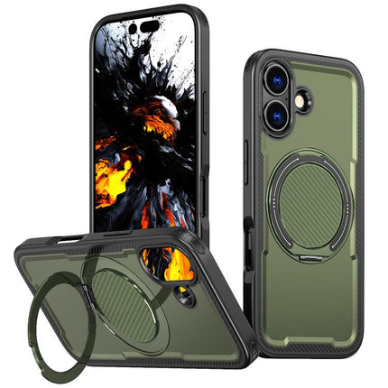 kalebol Metal 360 Degree Rotation Holder MagSafe Phone Case, For iPhone 17 Pro, For iPhone 17, For iPhone 17 Air, For iPhone 16 Pro Max