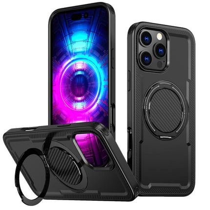 kalebol Metal 360 Degree Rotation Holder MagSafe Phone Case, For iPhone 17 Pro, For iPhone 17, For iPhone 17 Air, For iPhone 16 Pro Max