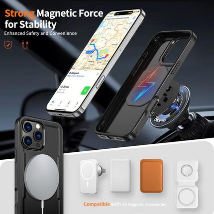 kalebol Metal 360 Degree Rotation Holder MagSafe Phone Case, For iPhone 16 Pro, For iPhone 16 Plus, For iPhone 16, For iPhone 15 Pro Max