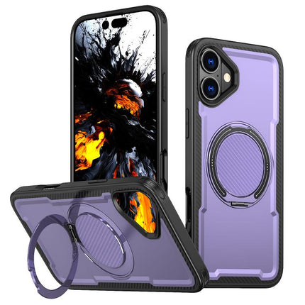 kalebol Metal 360 Degree Rotation Holder MagSafe Phone Case, For iPhone 16 Pro, For iPhone 16 Plus, For iPhone 16, For iPhone 15 Pro Max