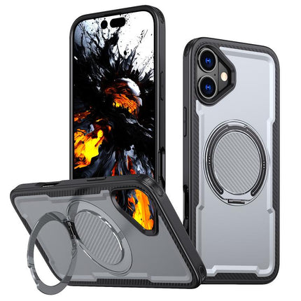 kalebol Metal 360 Degree Rotation Holder MagSafe Phone Case, For iPhone 16 Pro, For iPhone 16 Plus, For iPhone 16, For iPhone 15 Pro Max