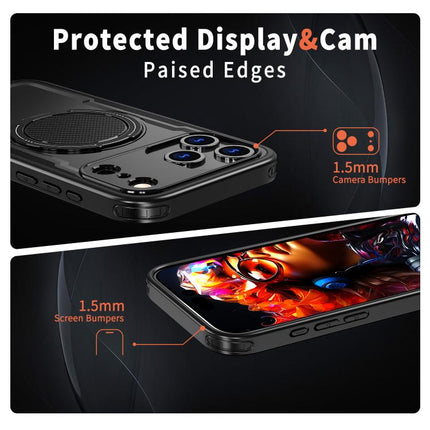 kalebol Metal 360 Degree Rotation Holder MagSafe Phone Case, For iPhone 18 Pro, For iPhone 18 Pro Max, For iPhone 17e / 16e, For iPhone 17 Pro Max