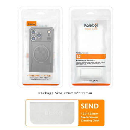 kalebol Metal 360 Degree Rotation Holder MagSafe Phone Case, For iPhone 16 Pro, For iPhone 16 Plus, For iPhone 16, For iPhone 15 Pro Max