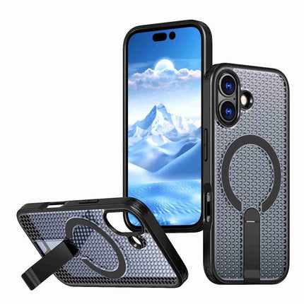 kalebol Honeycomb Cooling MagSafe Holder Phone Case, For iPhone 17 Pro, For iPhone 17, For iPhone Air, For iPhone 16 Pro Max