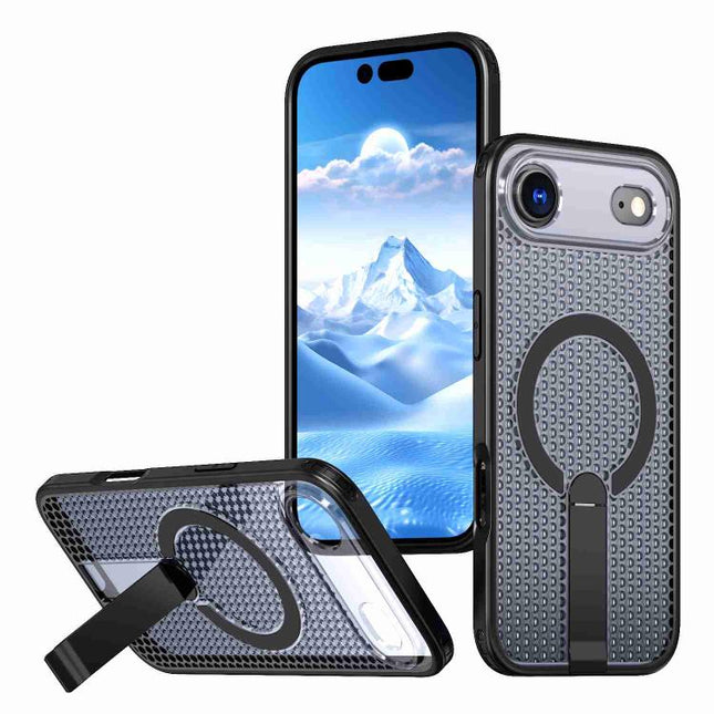 kalebol Honeycomb Cooling MagSafe Holder Phone Case, For iPhone 17 Pro, For iPhone 17, For iPhone Air, For iPhone 16 Pro Max