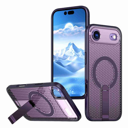 kalebol Honeycomb Cooling MagSafe Holder Phone Case, For iPhone 17 Pro, For iPhone 17, For iPhone Air, For iPhone 16 Pro Max